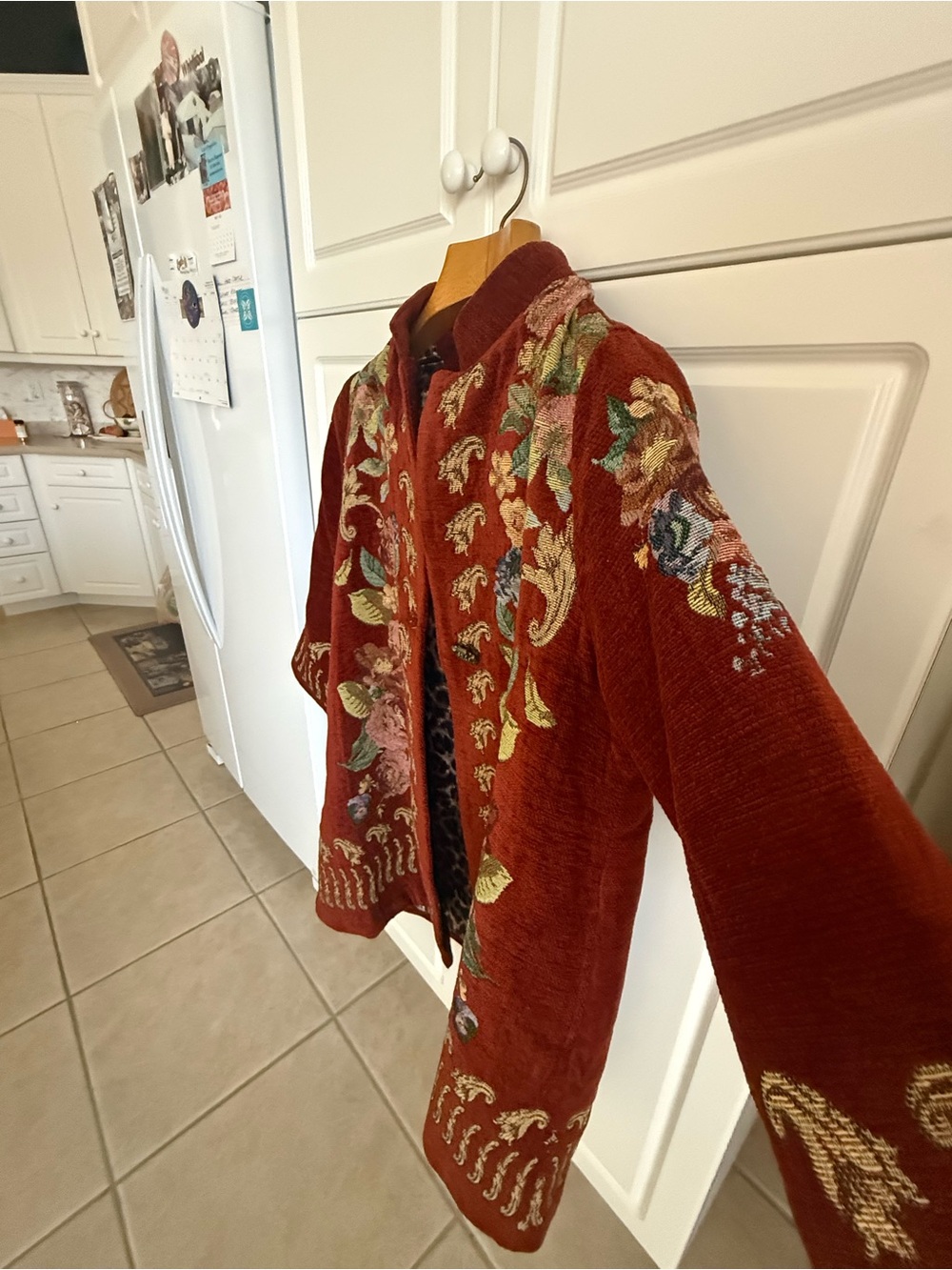 Soft Surroundings Embroidered Floral Coat - Picture 13 of 15